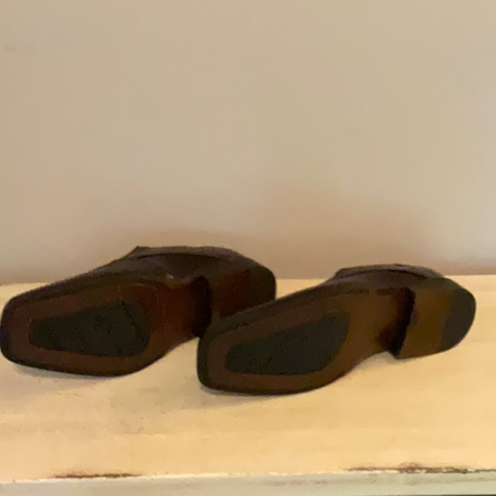 Joseph Abboud Brown Leather Slip-On Loafers NWOT - Picture 4 of 6